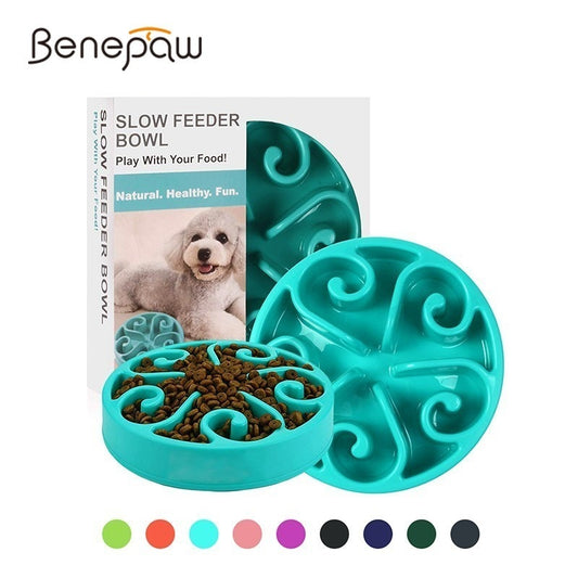 Benepaw Nontoxic Fun Slow Feeder Dog Bowl