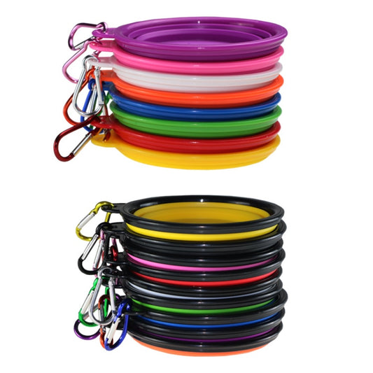 350ml or 1000ml Solid Color Foldable Dog Bowl